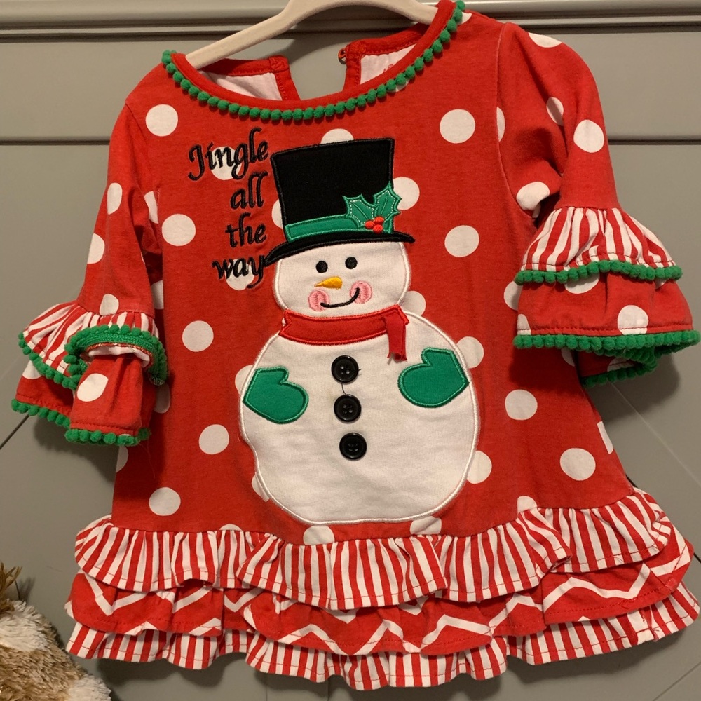 Snowman top super adorable 12month baby girl